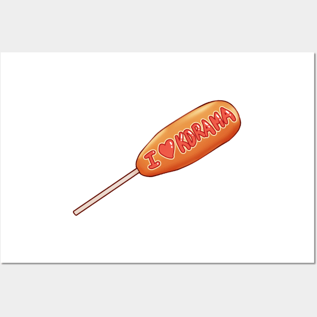 I love Kdrama Corndog Wall Art by VelvepeachShop